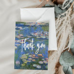 Claude Monet // Water Lilies Thank You Card<br><div class="desc">Water Lilies is a series of approxiamately 250 oil paintings by French Impressionist Claude Monet (1840-1926). The paintings depict Monet's flower garden at Giverny and were the main focus of Monet's artistic production during the last thirty years of his life. This reproduction is high resolution and true to the original...</div>