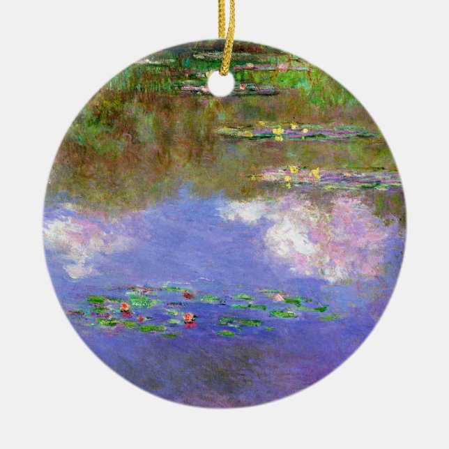 Claude Monet - Water-Lilies, The Clouds, Ceramic Ornament (Front)