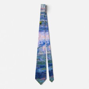 Claude Monet Water Lilies Vintage Floral HD Art Tie