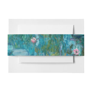 Claude Monet Water Lilies Wedding Invitation Belly Band