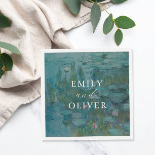 Claude Monet Water Lilies Wedding Napkin