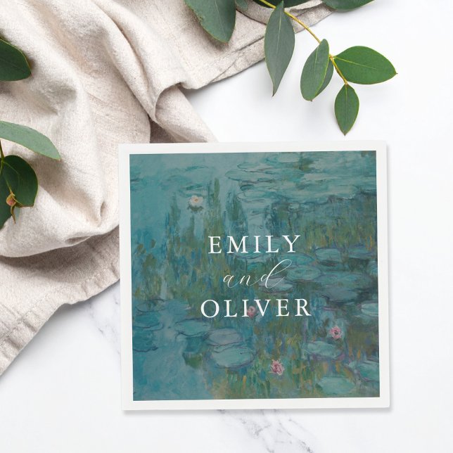 Claude Monet Water Lilies Wedding Napkin (Creator Uploaded)