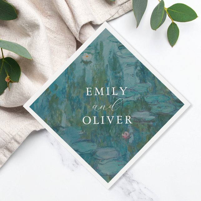 Claude Monet Water Lilies Wedding Napkin (Creator Uploaded)