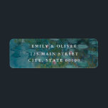 Claude Monet Water Lilies Wedding Return Address Return Address Label<br><div class="desc">Modern wedding return address label featuring Claude Monet Water Lilies painting.</div>