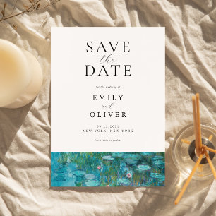 Claude Monet Water Lilies Wedding Save The Date