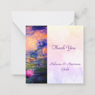 Claude Monet Water lilies Wedding Thank You Card