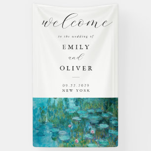 Claude Monet Water Lilies Welcome Wedding Banner