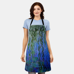 Claude Monet - Water Lilies with weeping willow Apron