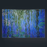 Claude Monet - Water Lilies with weeping willow Banner<br><div class="desc">Water Lilies with weeping willow branches / Nympheas avec rameaux de saule by Claude Monet in 1916-1919</div>