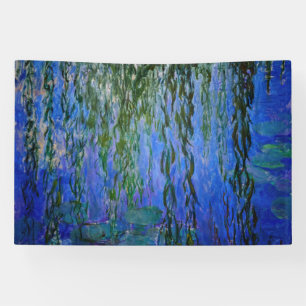 Claude Monet - Water Lilies with weeping willow Banner