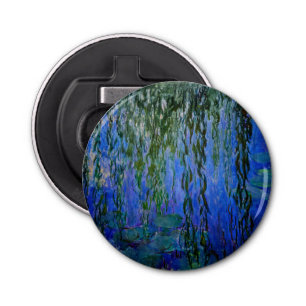 Claude Monet - Water Lilies with weeping willow Bottle Opener