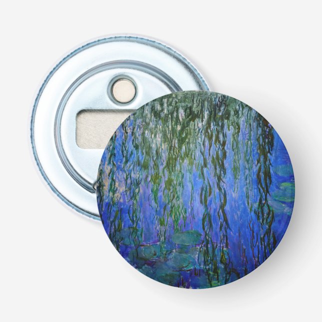 Claude Monet - Water Lilies with weeping willow Bottle Opener (Front)
