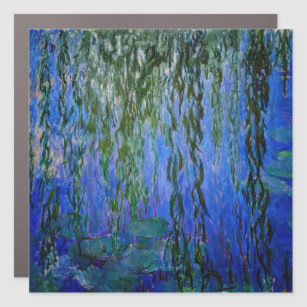 Claude Monet - Water Lilies with weeping willow Car Magnet