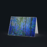 Claude Monet - Water Lilies with weeping willow Card<br><div class="desc">Water Lilies with weeping willow branches / Nympheas avec rameaux de saule by Claude Monet in 1916-1919</div>