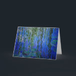 Claude Monet - Water Lilies with weeping willow Card<br><div class="desc">Water Lilies with weeping willow branches / Nympheas avec rameaux de saule by Claude Monet in 1916-1919</div>