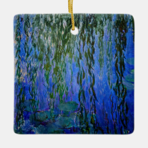 Claude Monet - Water Lilies with weeping willow Ceramic Ornament