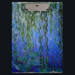 Claude Monet - Water Lilies with weeping willow Clipboard<br><div class="desc">Water Lilies with weeping willow branches / Nympheas avec rameaux de saule by Claude Monet in 1916-1919</div>