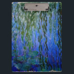 Claude Monet - Water Lilies with weeping willow Clipboard<br><div class="desc">Water Lilies with weeping willow branches / Nympheas avec rameaux de saule by Claude Monet in 1916-1919</div>
