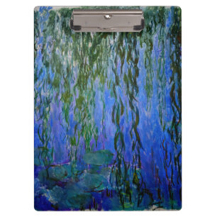 Claude Monet - Water Lilies with weeping willow Clipboard