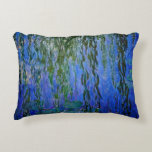 Claude Monet - Water Lilies with weeping willow Decorative Cushion<br><div class="desc">Water Lilies with weeping willow branches / Nympheas avec rameaux de saule by Claude Monet in 1916-1919</div>