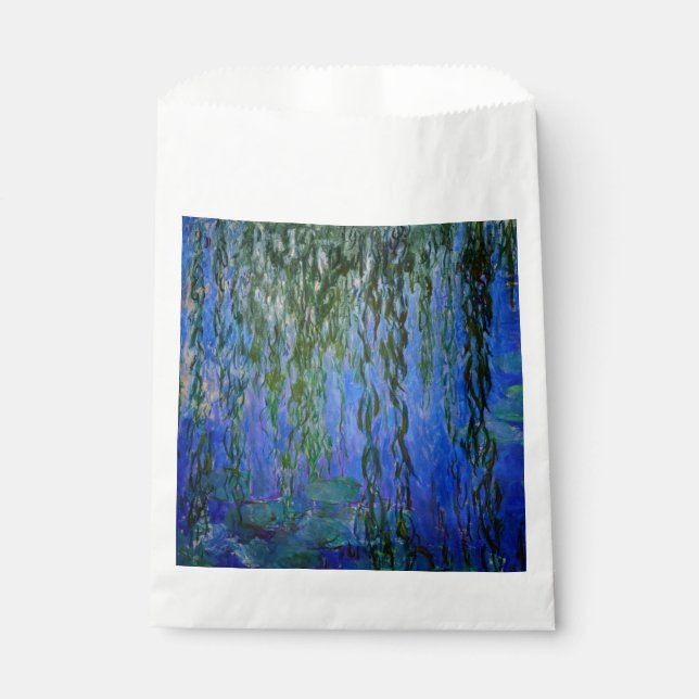 Claude Monet - Water Lilies with weeping willow Favour Bag (Front)