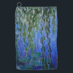 Claude Monet - Water Lilies with weeping willow Golf Towel<br><div class="desc">Water Lilies with weeping willow branches / Nympheas avec rameaux de saule by Claude Monet in 1916-1919</div>