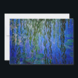 Claude Monet - Water Lilies with weeping willow Invitation<br><div class="desc">Water Lilies with weeping willow branches / Nympheas avec rameaux de saule by Claude Monet in 1916-1919</div>