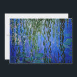 Claude Monet - Water Lilies with weeping willow Invitation<br><div class="desc">Water Lilies with weeping willow branches / Nympheas avec rameaux de saule by Claude Monet in 1916-1919</div>