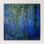 Claude Monet - Water Lilies with weeping willow Jigsaw Puzzle<br><div class="desc">Water Lilies with weeping willow branches / Nympheas avec rameaux de saule by Claude Monet in 1916-1919</div>