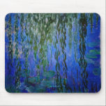 Claude Monet - Water Lilies with weeping willow Mouse Pad<br><div class="desc">Water Lilies with weeping willow branches / Nympheas avec rameaux de saule by Claude Monet in 1916-1919</div>