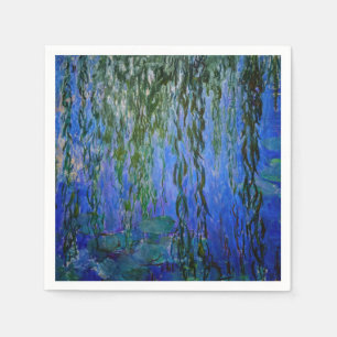 Claude Monet - Water Lilies with weeping willow Napkin