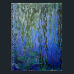 Claude Monet - Water Lilies with weeping willow Notebook<br><div class="desc">Water Lilies with weeping willow branches / Nympheas avec rameaux de saule by Claude Monet in 1916-1919</div>
