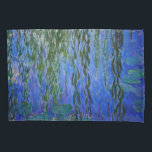 Claude Monet - Water Lilies with weeping willow Pillowcase<br><div class="desc">Water Lilies with weeping willow branches / Nympheas avec rameaux de saule by Claude Monet in 1916-1919</div>