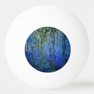 Claude Monet - Water Lilies with weeping willow Ping Pong Ball