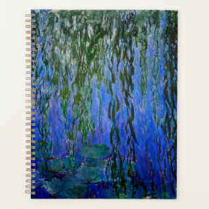 Claude Monet - Water Lilies with weeping willow Planner