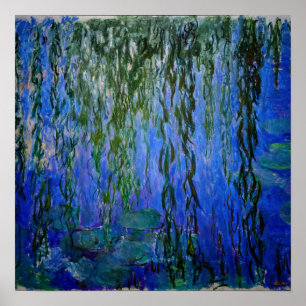 Claude Monet - Water Lilies with weeping willow Poster