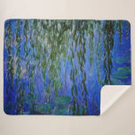 Claude Monet - Water Lilies with weeping willow Sherpa Blanket<br><div class="desc">Water Lilies with weeping willow branches / Nympheas avec rameaux de saule by Claude Monet in 1916-1919</div>