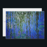 Claude Monet - Water Lilies with weeping willow Thank You Card<br><div class="desc">Water Lilies with weeping willow branches / Nympheas avec rameaux de saule by Claude Monet in 1916-1919</div>