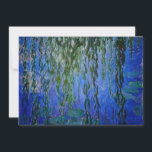 Claude Monet - Water Lilies with weeping willow Thank You Card<br><div class="desc">Water Lilies with weeping willow branches / Nympheas avec rameaux de saule by Claude Monet in 1916-1919</div>