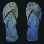 Claude Monet - Water Lilies with weeping willow Thongs<br><div class="desc">Water Lilies with weeping willow branches / Nympheas avec rameaux de saule by Claude Monet in 1916-1919</div>