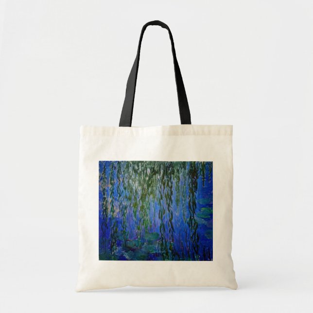 Claude Monet - Water Lilies with weeping willow Tote Bag (Front)