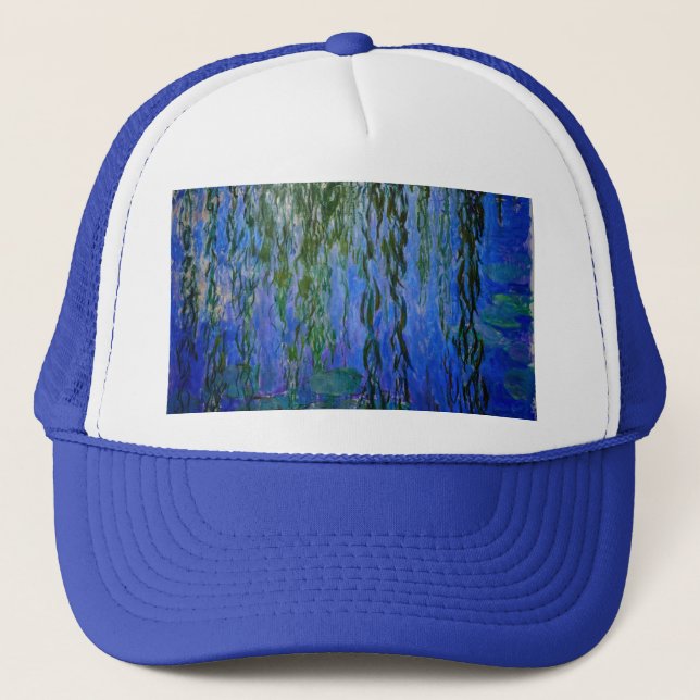 Claude Monet - Water Lilies with weeping willow Trucker Hat (Front)