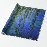 Claude Monet - Water Lilies with weeping willow Wrapping Paper<br><div class="desc">Water Lilies with weeping willow branches / Nympheas avec rameaux de saule by Claude Monet in 1916-1919</div>