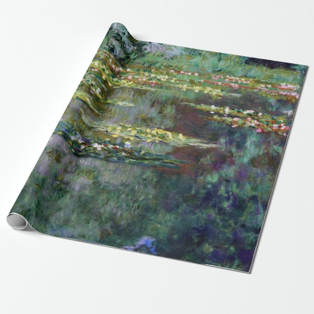 Claude Monet Water Lilies Wrapping Paper (Unrolled)