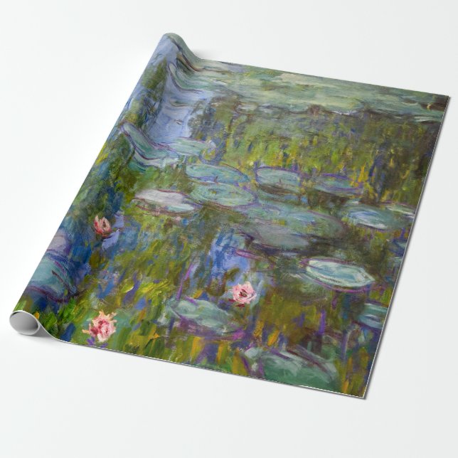 Claude Monet Water Lilies Wrapping Paper (Unrolled)
