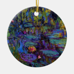 Claude Monet Water Lillies 1917 Ceramic Tree Decoration