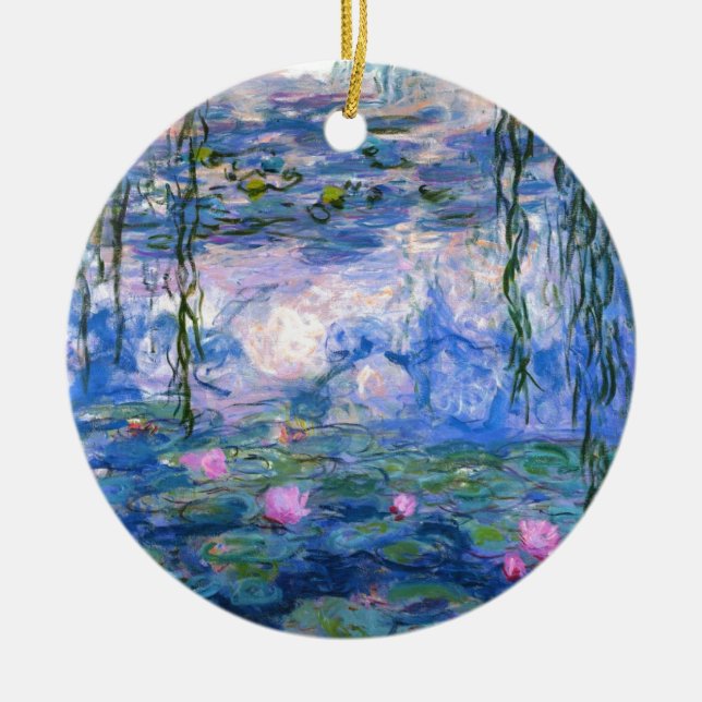 Claude Monet Water Lillies 1919 Ceramic Ornament (Front)