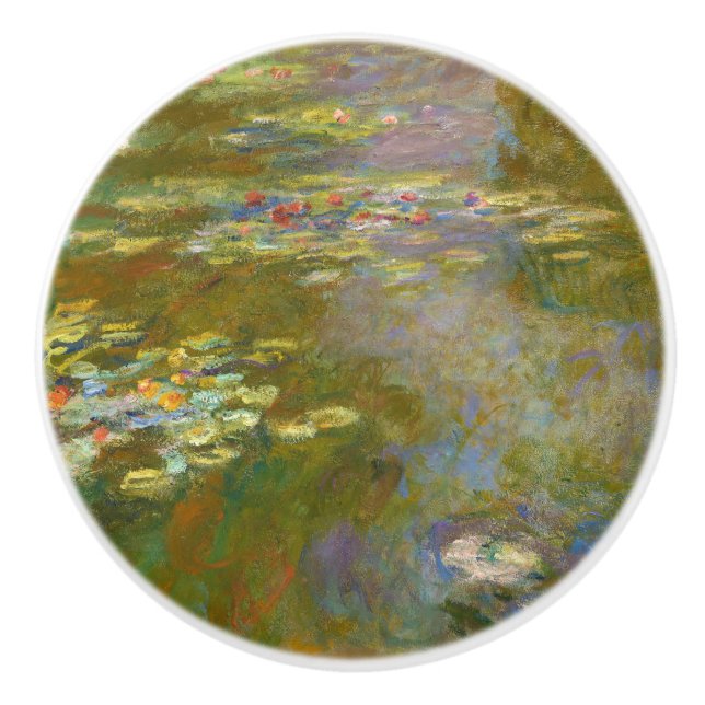 Claude Monet - Water Lily Pond 1917 Ceramic Knob (Front)