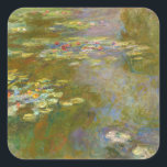 Claude Monet - Water Lily Pond 1917 Square Sticker<br><div class="desc">Water Lily Pond (Nympheas) - Claude Monet,  Oil on Canvas,  1917-1919</div>