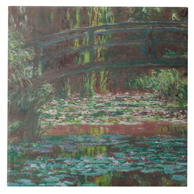 Claude Monet - Water Lily Pond Ceramic Tile (Front)